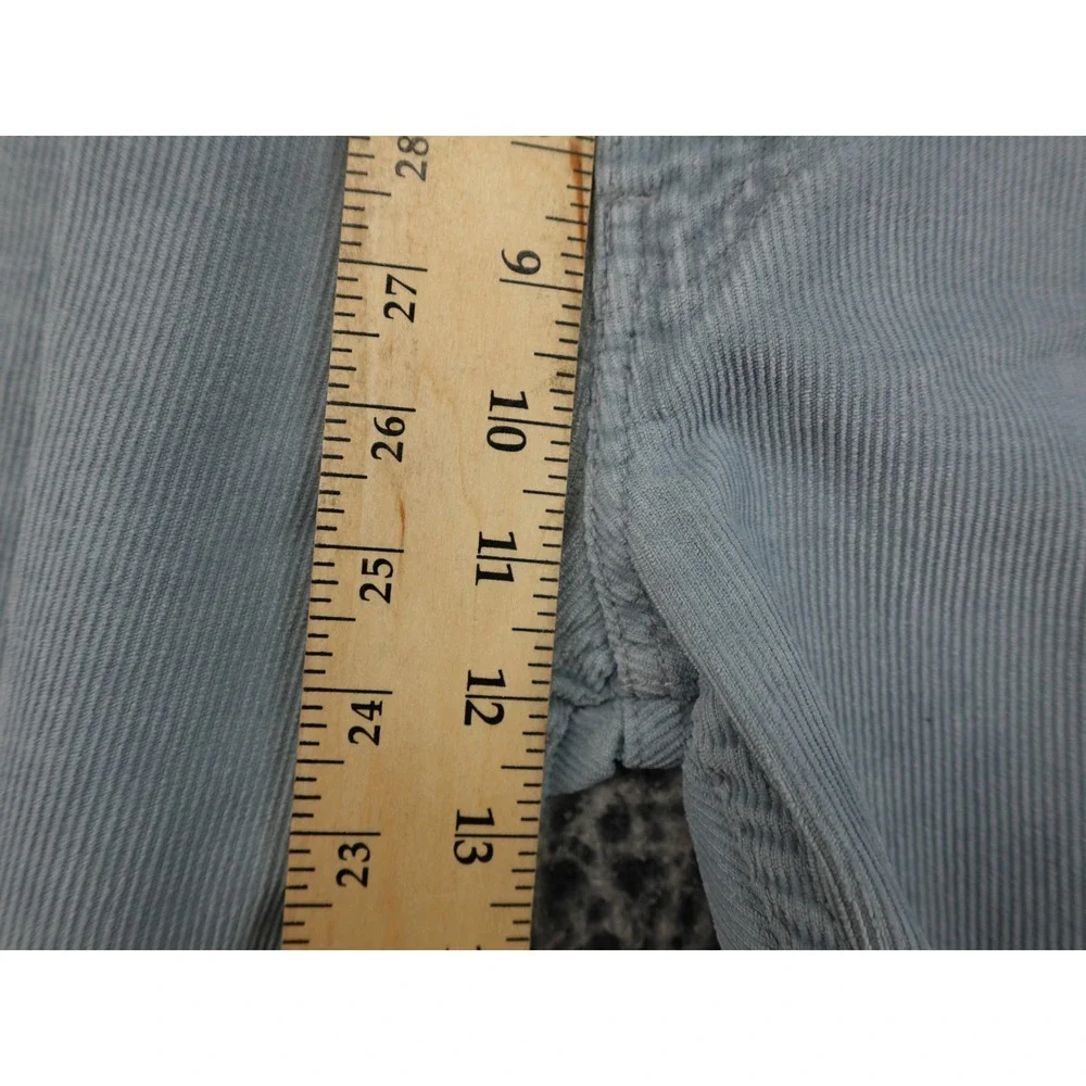 Levi's 505 Corduroy Pants Mens 36x27 Light Blue Grey Straight Leg Raw Hem
